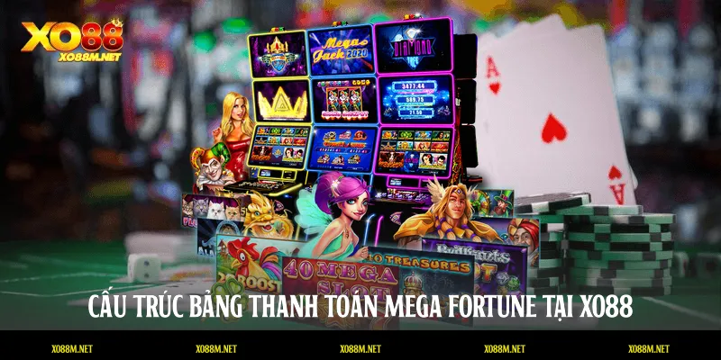 Cấu trúc bảng thanh toán Mega Fortune tại XO88